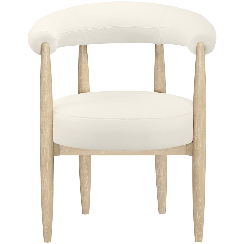Sable Cream Vegan Leather Upholstered Dining Chair