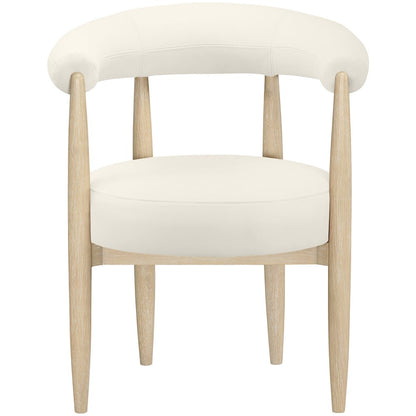 Sable Cream Vegan Leather Upholstered Dining Chair