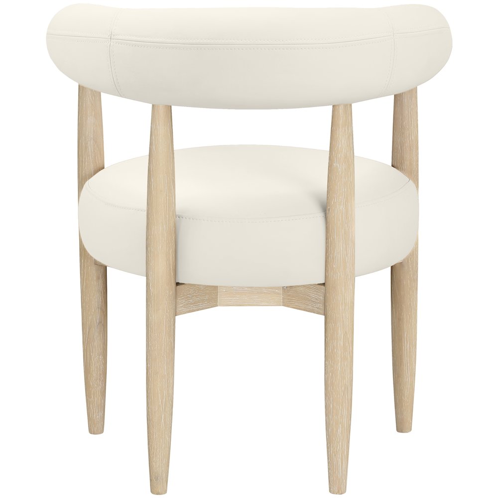Sable Cream Vegan Leather Upholstered Dining Chair
