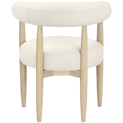 Sable Cream Vegan Leather Upholstered Dining Chair