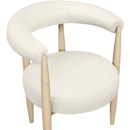 Sable Cream Vegan Leather Upholstered Dining Chair