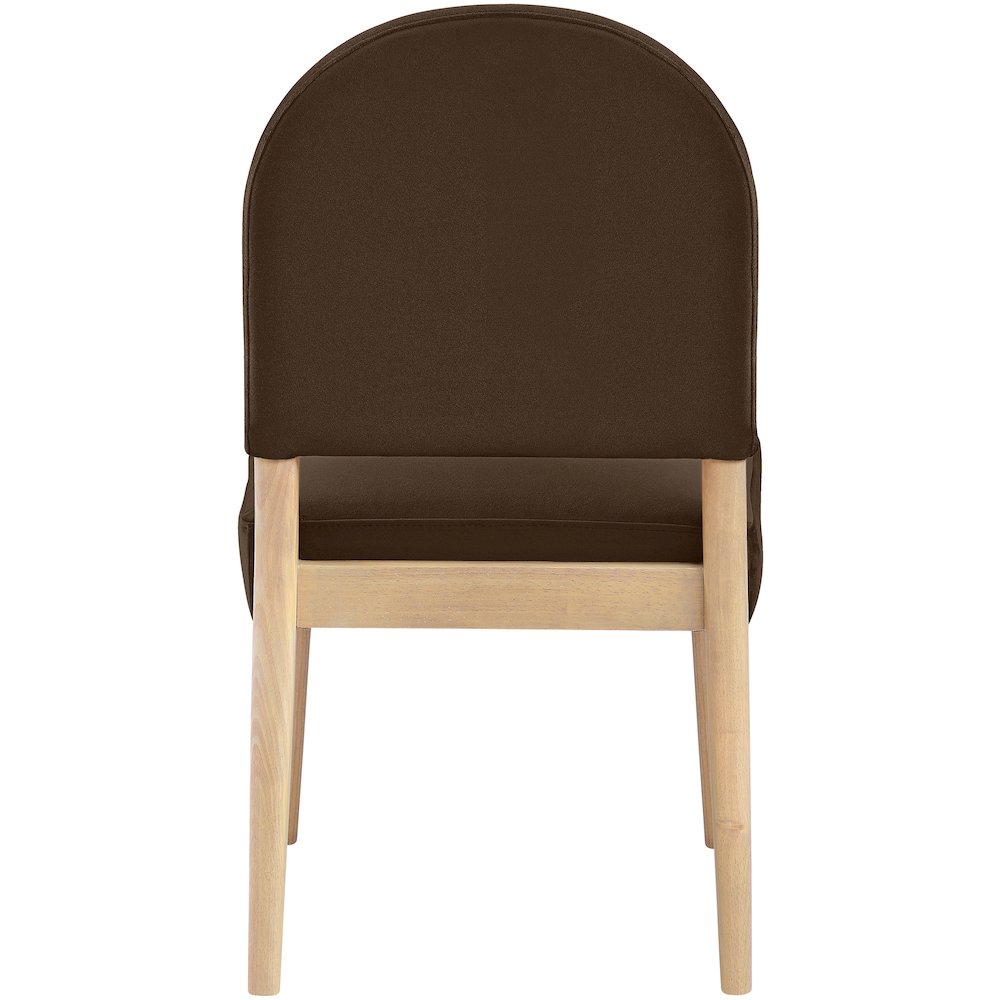 Varinelle Brown Velvet Upholstered Dining Chair, Set of 2