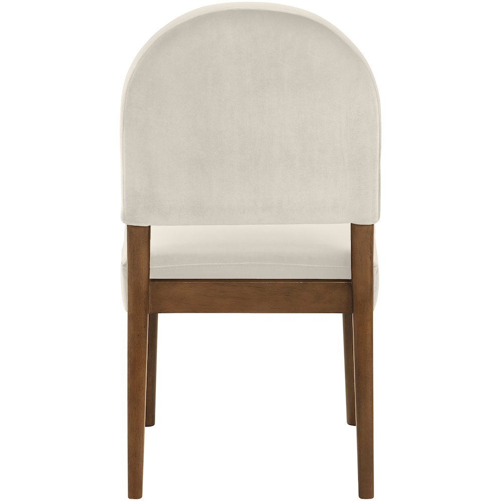 Varinelle Cream Velvet Upholstered Dining Chair, Set of 2