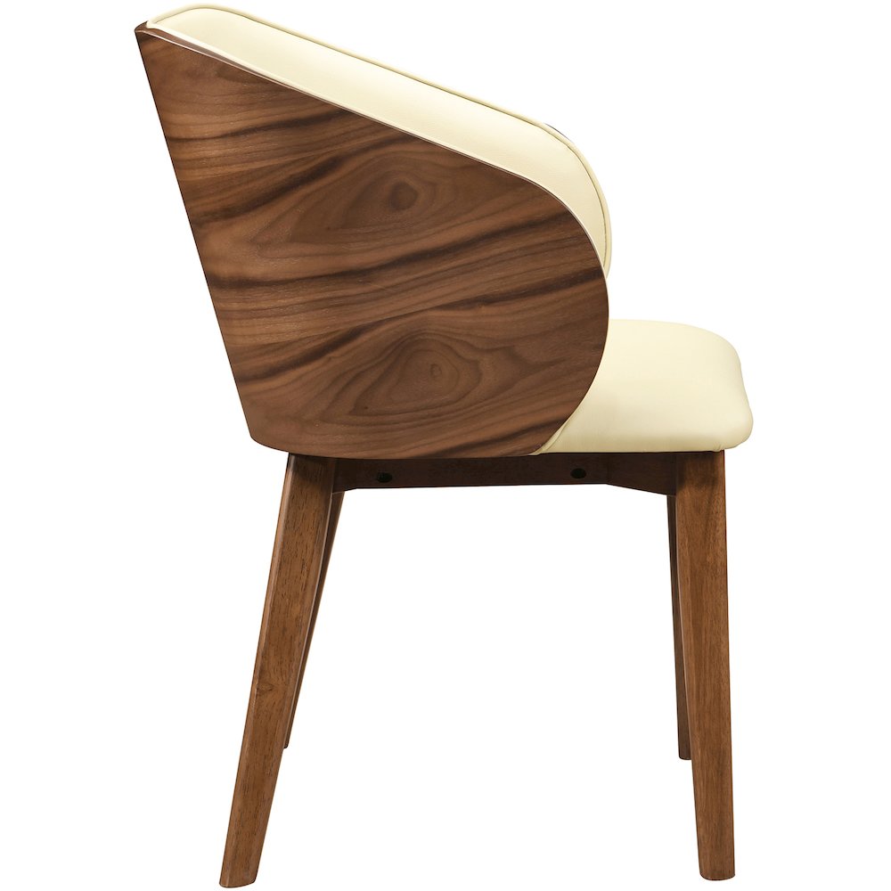 Glenwood Cream Vegan Leather Upholstered Dining Chair, Set of 2