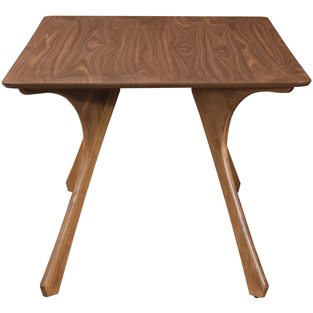 Glenwood 71" Brown Solid Wood And Walnut Veneer Dining Table
