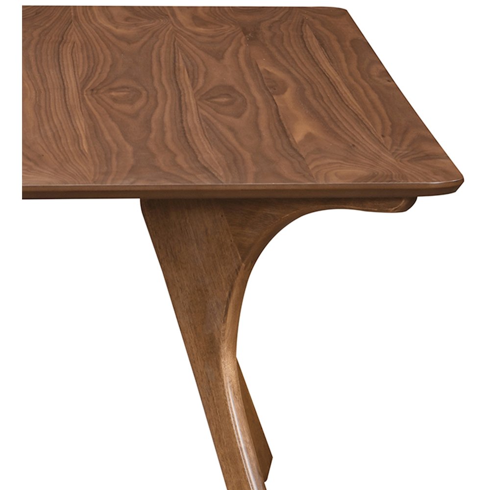 Glenwood 71" Brown Solid Wood And Walnut Veneer Dining Table