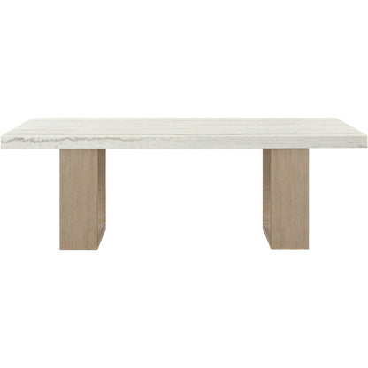 Ananda 84" White Marble Dining Table