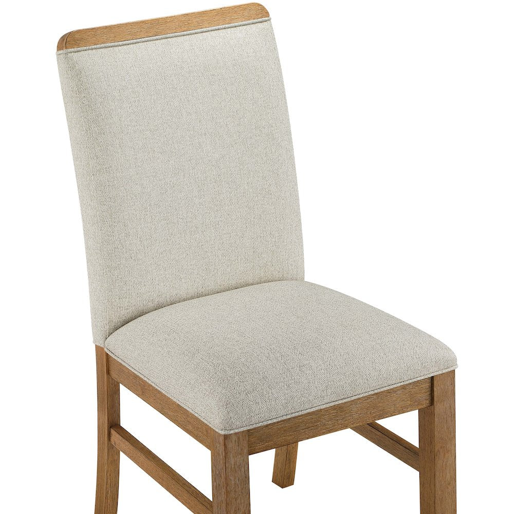 Ananda Beige Fabric Upholstered Dining Chair, Set of 2