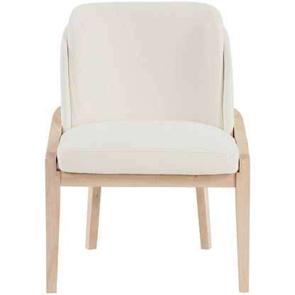 Navo Cream Vegan Leather Upholstered Dining Chair