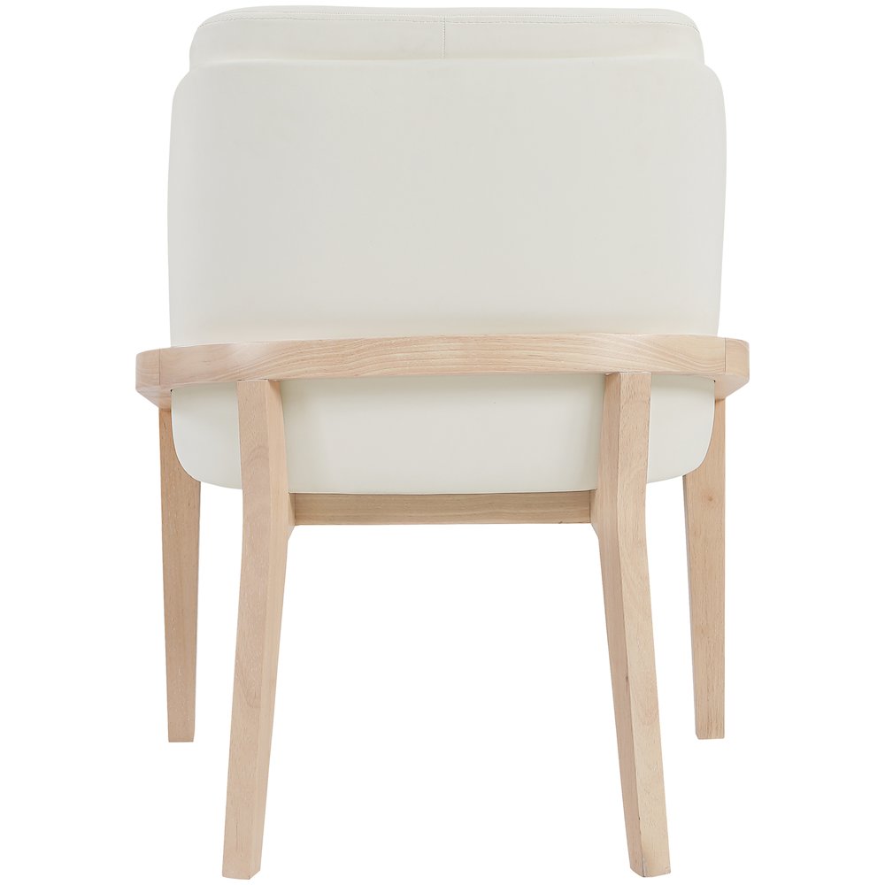Navo Cream Vegan Leather Upholstered Dining Chair