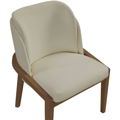 Navo Beige Vegan Leather Upholstered Dining Chair