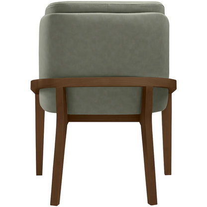 Navo Green Vegan Leather Upholstered Dining Chair