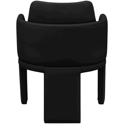 Vanda Black Vegan Leather Upholstered Dining Chair