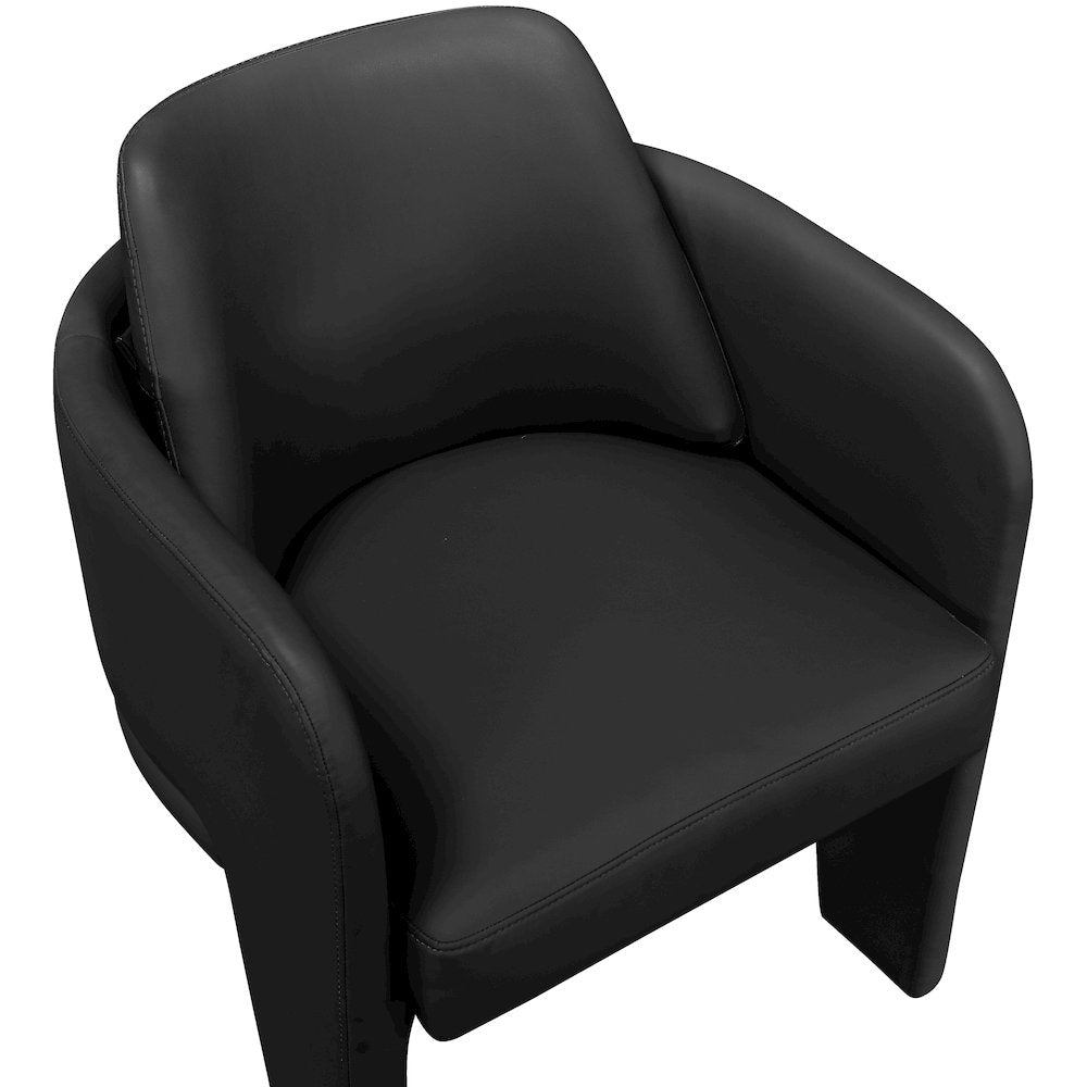 Vanda Black Vegan Leather Upholstered Dining Chair