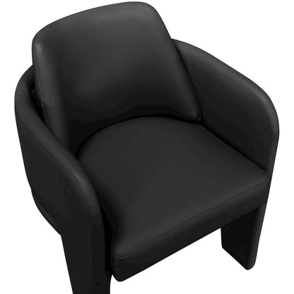Vanda Black Vegan Leather Upholstered Dining Chair