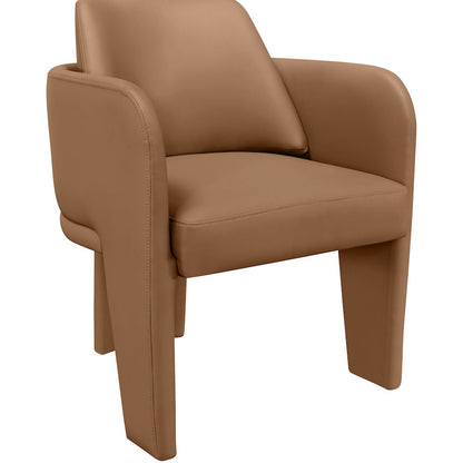 Vanda Cognac Vegan Leather Upholstered Dining Chair