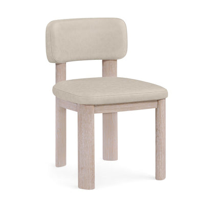 Paloma Taupe Vegan Leather Upholstered Dining Chair, Set of 2