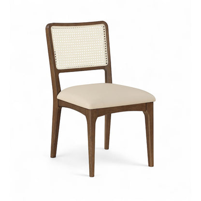 Atrium Beige Vegan Leather Upholstered Dining Chair, Set of 2