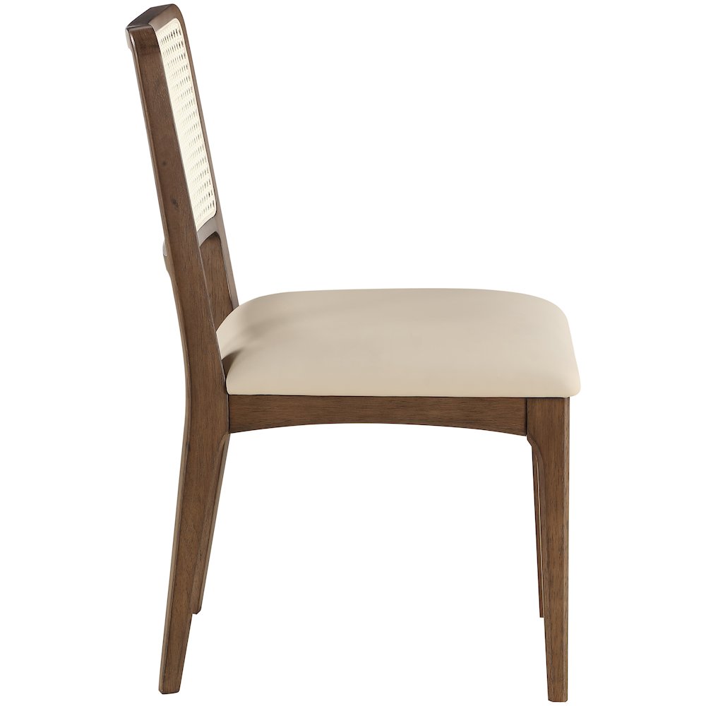 Atrium Beige Vegan Leather Upholstered Dining Chair, Set of 2