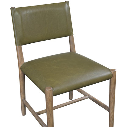 Andie Olive Vegan Leather Upholstered Dining Chair, Set of 2