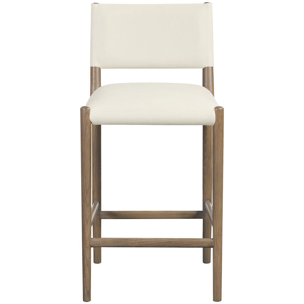 Andie Cream Vegan Leather Upholstered Counter Stool