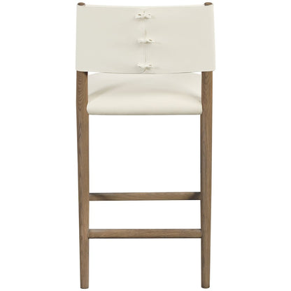 Andie Cream Vegan Leather Upholstered Counter Stool