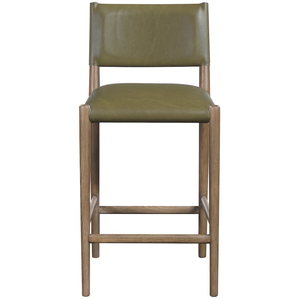 Andie Olive Vegan Leather Upholstered Counter Stool