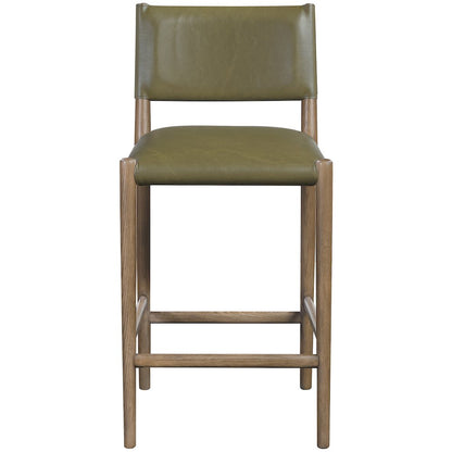 Andie Olive Vegan Leather Upholstered Counter Stool