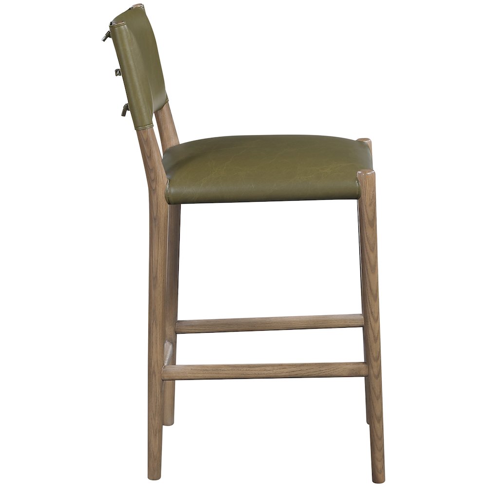 Andie Olive Vegan Leather Upholstered Counter Stool