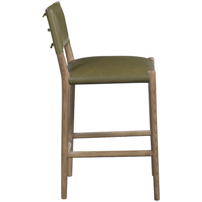 Andie Olive Vegan Leather Upholstered Counter Stool