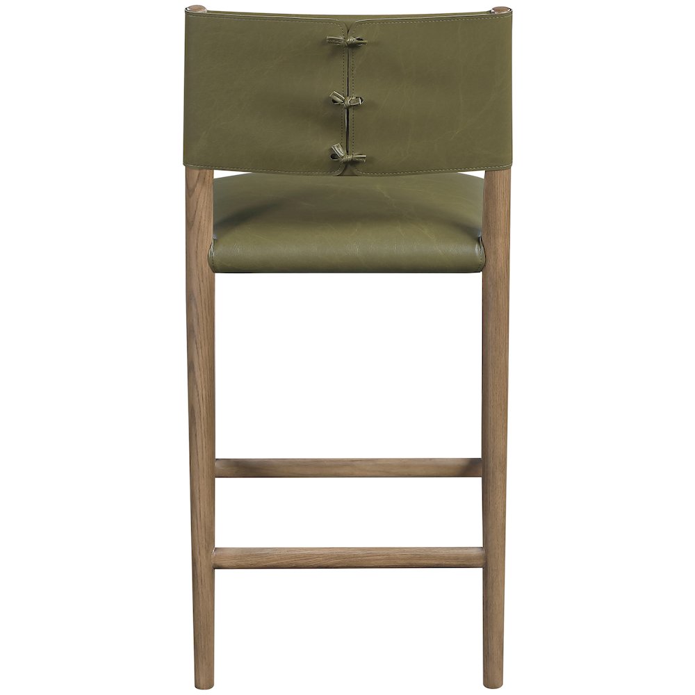 Andie Olive Vegan Leather Upholstered Counter Stool