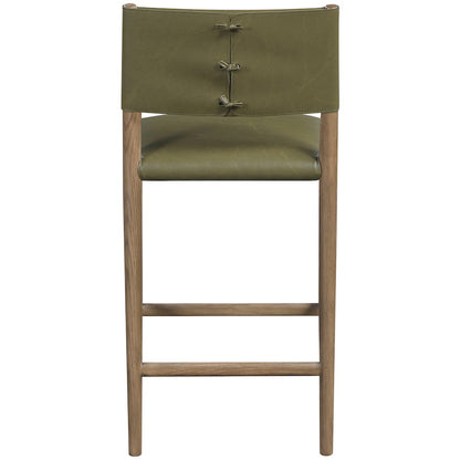 Andie Olive Vegan Leather Upholstered Counter Stool