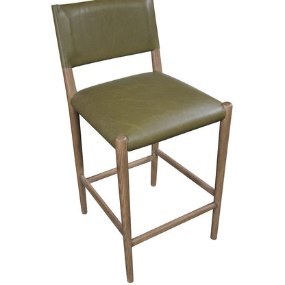 Andie Olive Vegan Leather Upholstered Counter Stool