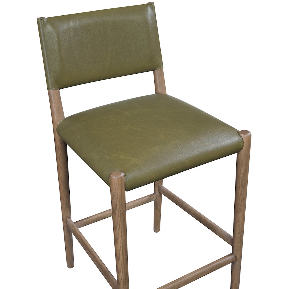 Andie Olive Vegan Leather Upholstered Counter Stool