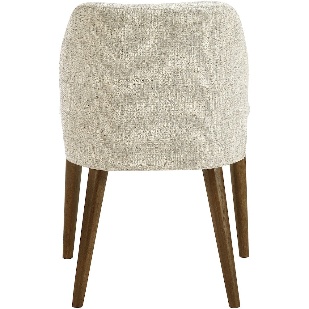 Valeo Beige Linen Textured Fabric Upholstered Dining Chair, Set of 2