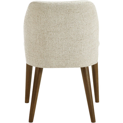 Valeo Beige Linen Textured Fabric Upholstered Dining Chair, Set of 2