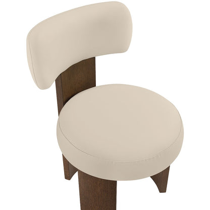 Atelier Beige Vegan Leather Upholstered Dining Chair, Set of 2