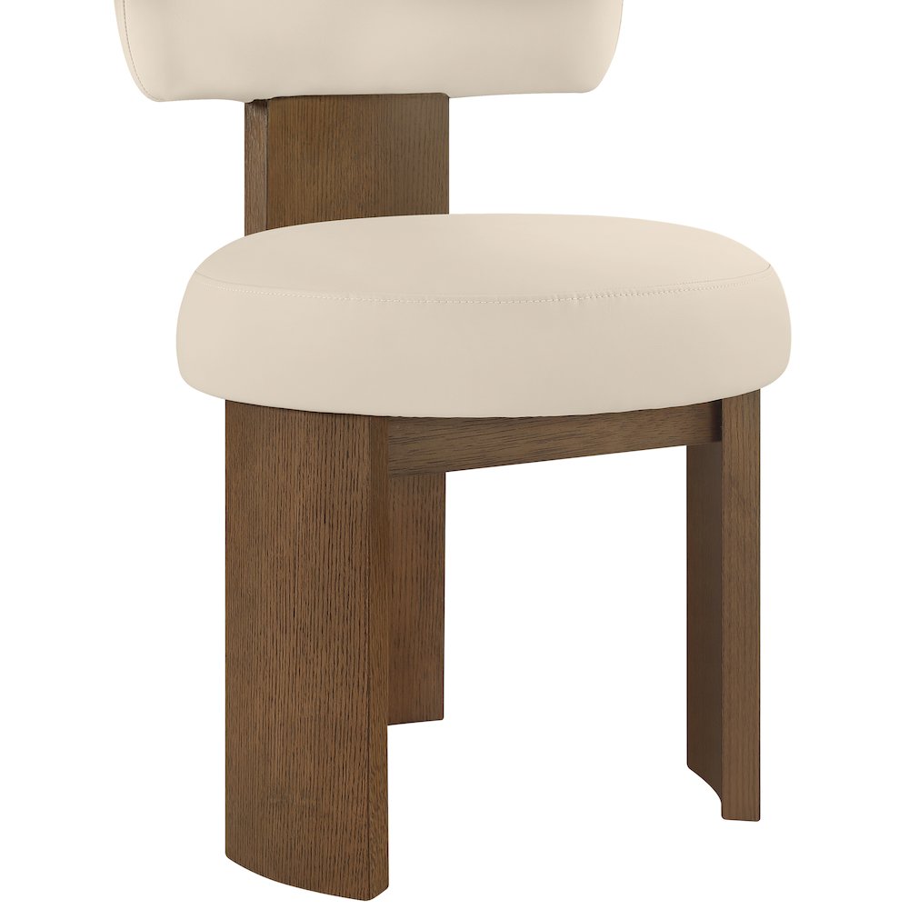 Atelier Beige Vegan Leather Upholstered Dining Chair, Set of 2