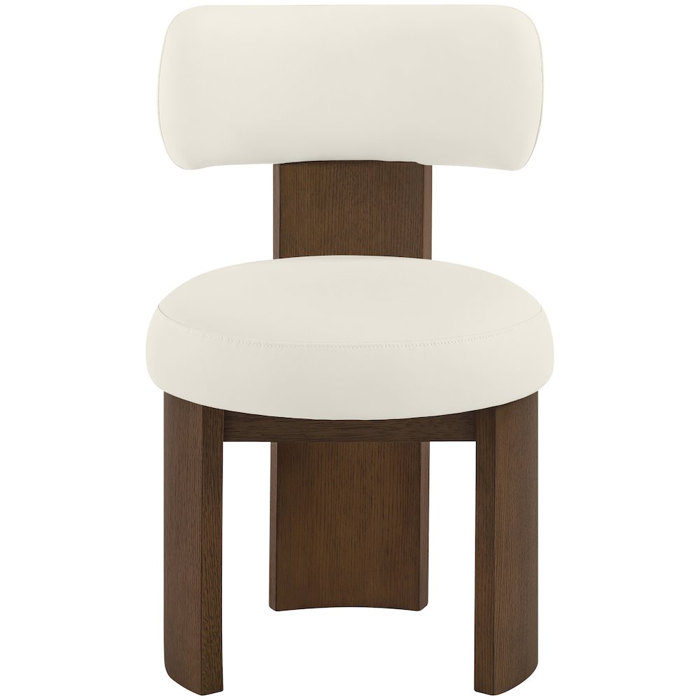 Atelier Cream Vegan Leather Upholstered Dining Chair, Set of 2