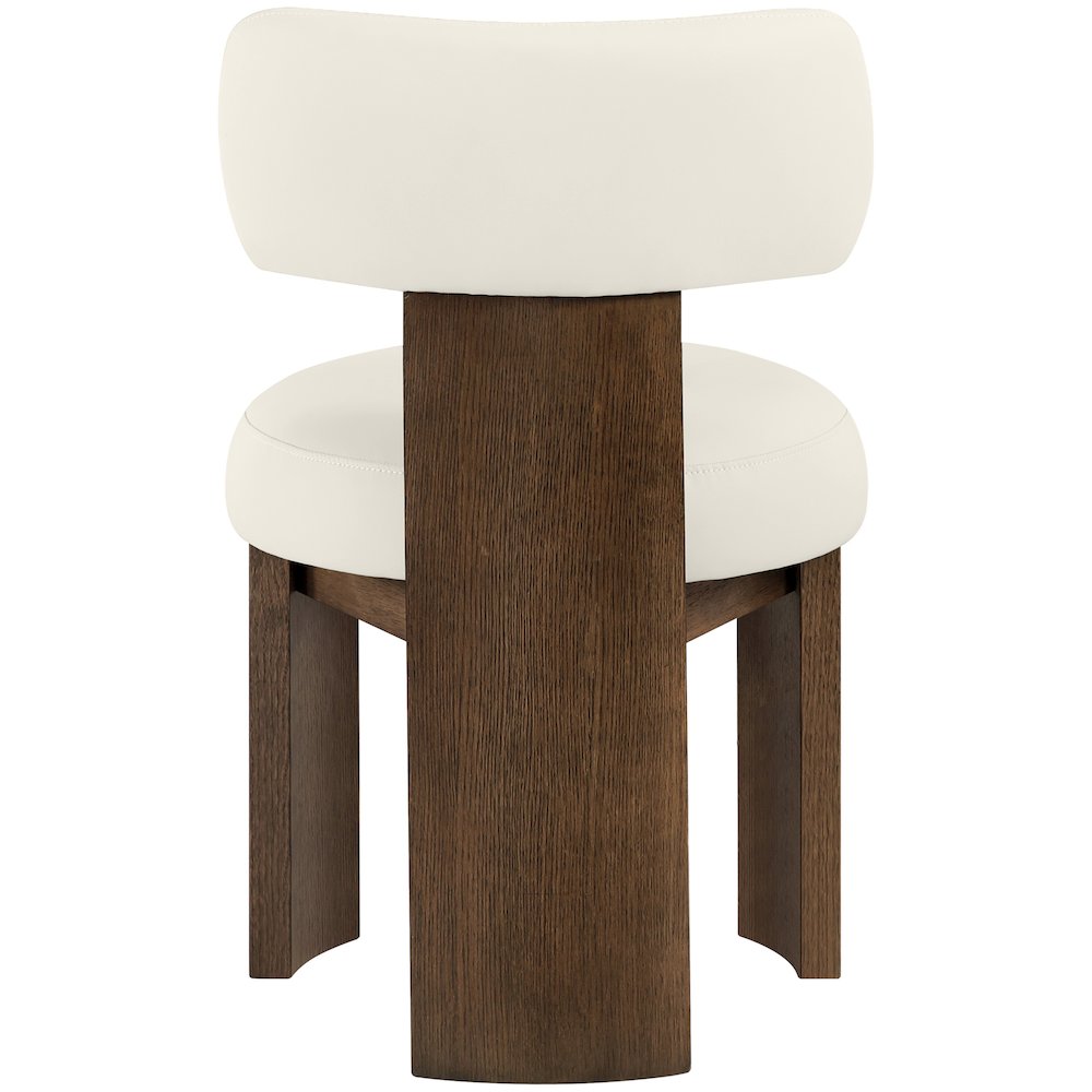 Atelier Cream Vegan Leather Upholstered Dining Chair, Set of 2