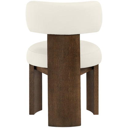 Atelier Cream Vegan Leather Upholstered Dining Chair, Set of 2