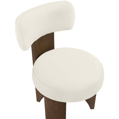 Atelier Cream Vegan Leather Upholstered Dining Chair, Set of 2