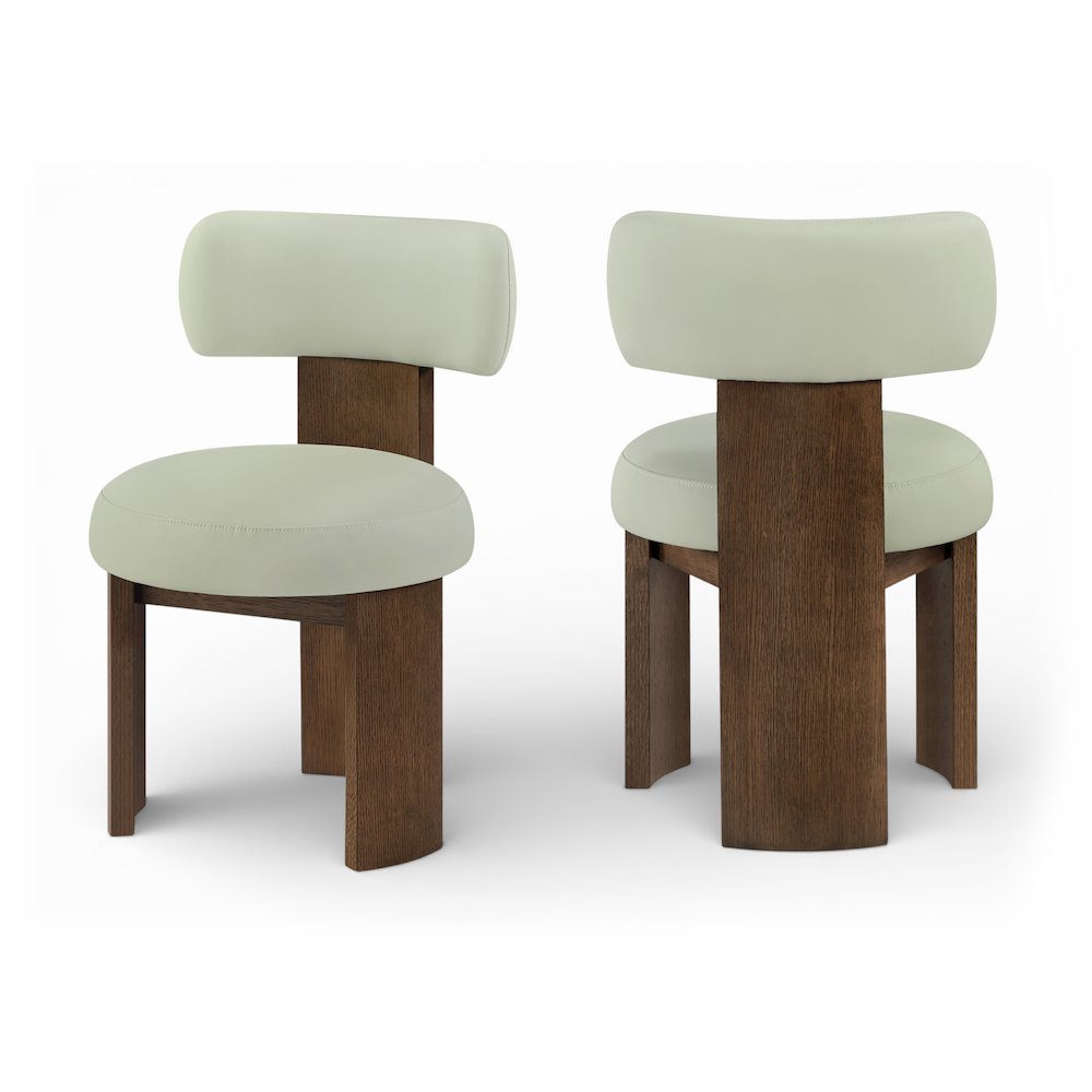 Atelier Mint Vegan Leather Upholstered Dining Chair, Set of 2
