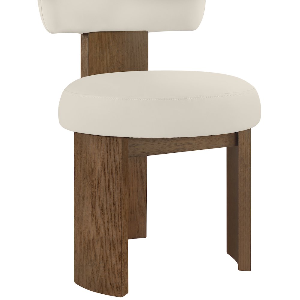 Atelier Taupe Vegan Leather Upholstered Dining Chair, Set of 2