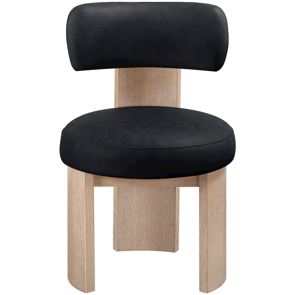 Atelier Black Vegan Leather Upholstered Dining Chair, Set of 2