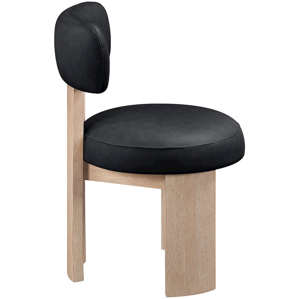 Atelier Black Vegan Leather Upholstered Dining Chair, Set of 2