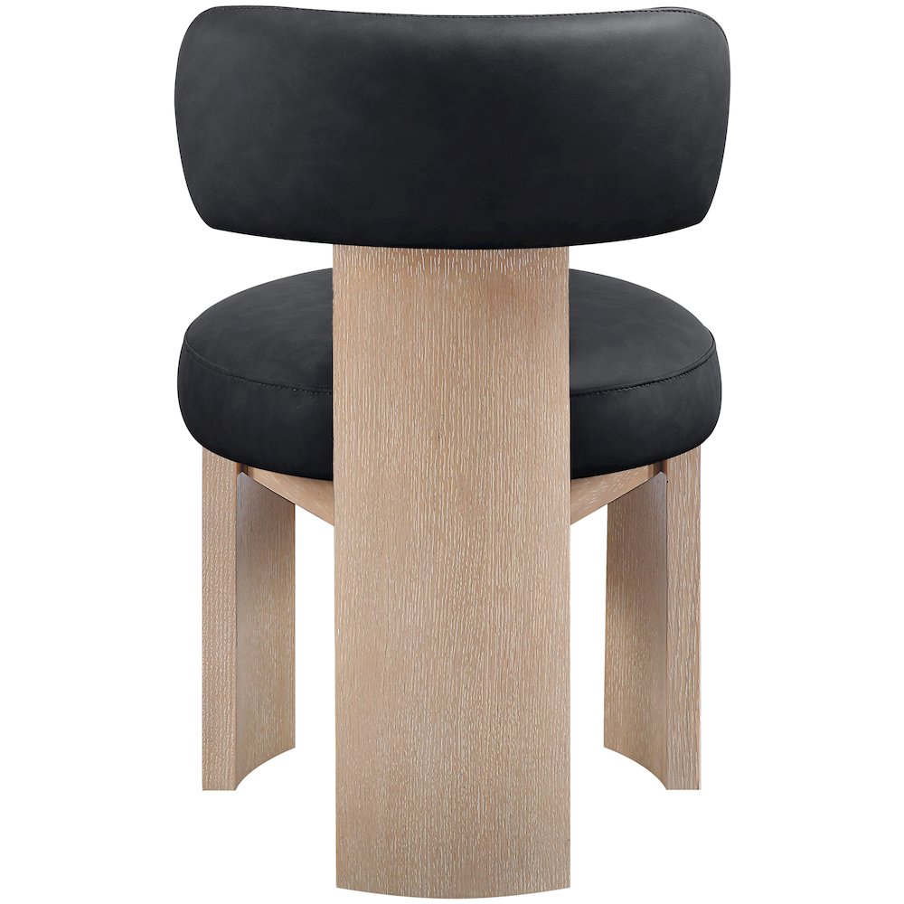 Atelier Black Vegan Leather Upholstered Dining Chair, Set of 2