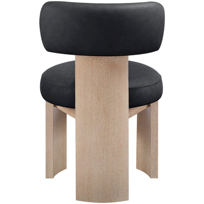 Atelier Black Vegan Leather Upholstered Dining Chair, Set of 2