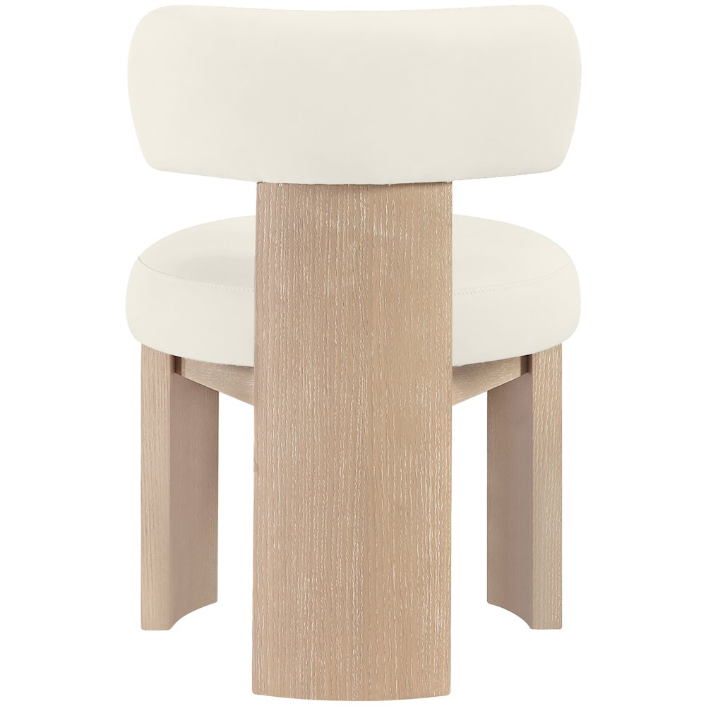 Atelier Cream Vegan Leather Upholstered Dining Chair, Set of 2