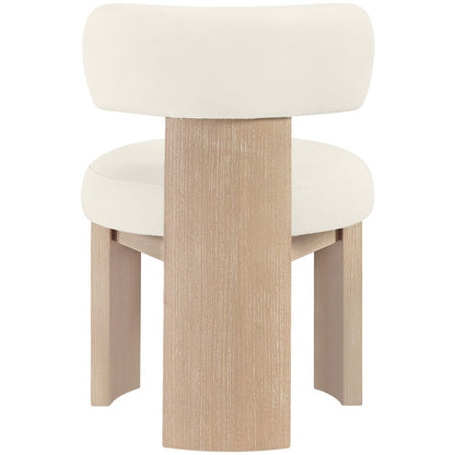 Atelier Cream Vegan Leather Upholstered Dining Chair, Set of 2